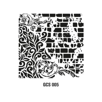 Cadence GCS-005 Grunge 45x45 cm Stencil Şablon