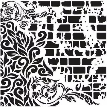Cadence GCS-005 Grunge 45x45 cm Stencil Şablon