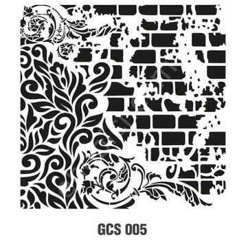 Cadence GCS-005 Grunge 45x45 cm Stencil Şablon
