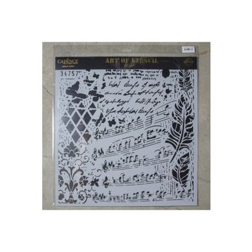 Cadence GCS-013 45x45 Grunge Duvar Stencil