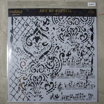 Cadence GCS-014 45x45 Grunge Duvar Stencil
