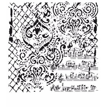 Cadence GCS-014 45x45 Grunge Duvar Stencil