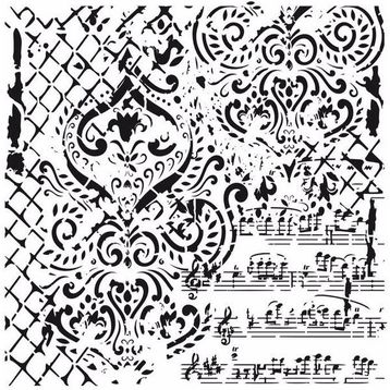 Cadence GCS-014 Grunge 45x45 cm Stencil Şablon
