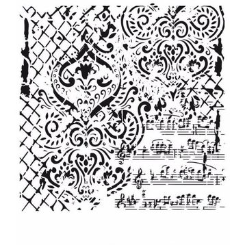 Cadence GCSM-014 Midi Grunge 25x25 cm Stencil