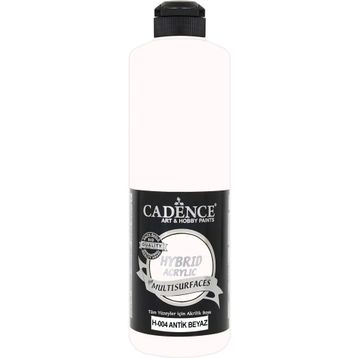 Cadence H004 Akrilik Antik Beyaz 500ML Su Bazlı Hybrid Akrilik Cam Boyası