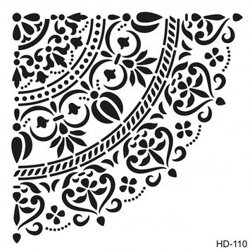 Cadence HD110 Yarım Damask Home Dekor Stencil