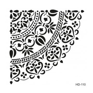 Cadence HD110 Yarım Damask Home Dekor Stencil