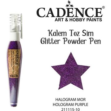 Cadence Hologram Mor Toz Sim Boya Kalem
