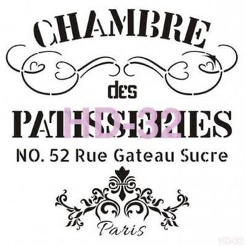 Cadence Home Decor HD-32 Stencil 45x45 cm Boyama Şablonu