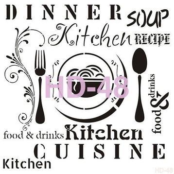 Cadence Home Decor HD-48 Stencil 45x45 cm Boyama Şablonu