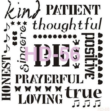 Cadence Home Decor HD-56 Stencil 45x45 cm Boyama Şablonu