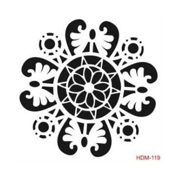 Cadence Home Decor HDM-119 Midi Stencil 25x25 cm Boyama Şablonu
