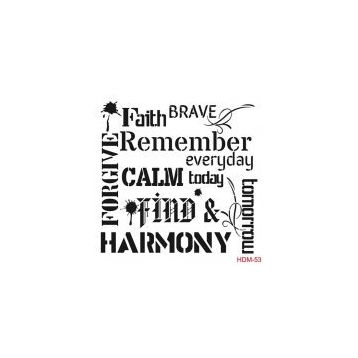 Cadence Home Decor HDM-53 Midi Stencil 25x25 cm Boyama Şablonu