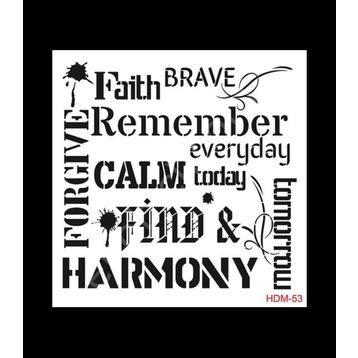 Cadence Home Decor HDM-53 Midi Stencil 25x25 cm Boyama Şablonu