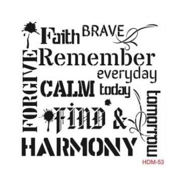 Cadence Home Decor HDM-53 Midi Stencil 25x25 cm Boyama Şablonu