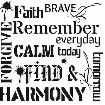 Cadence Home Decor HDM-53 Midi Stencil 25x25 cm Boyama Şablonu