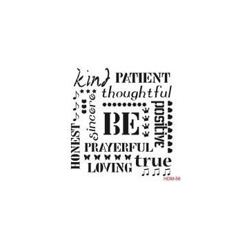 Cadence Home Decor HDM-56 Midi Stencil 25x25 cm Boyama Şablonu