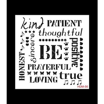 Cadence Home Decor HDM-56 Midi Stencil 25x25 cm Boyama Şablonu