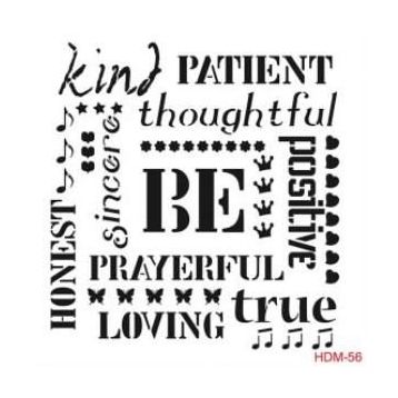 Cadence Home Decor HDM-56 Midi Stencil 25x25 cm Boyama Şablonu