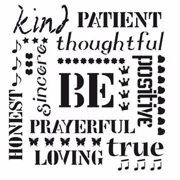 Cadence Home Decor HDM-56 Midi Stencil 25x25 cm Boyama Şablonu