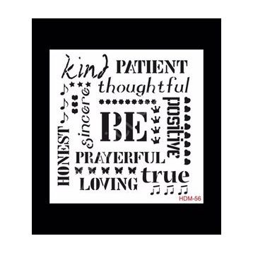 Cadence Home Decor HDM-56 Midi Stencil 25x25 cm Boyama Şablonu