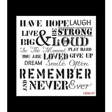 Cadence Home Decor HDM-57 Midi Stencil 25x25 cm Boyama Şablonu