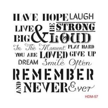 Cadence Home Decor HDM-57 Midi Stencil 25x25 cm Boyama Şablonu