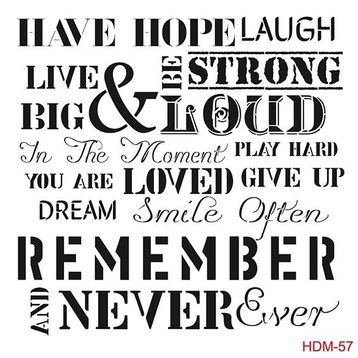 Cadence Home Decor HDM-57 Midi Stencil 25x25 cm Boyama Şablonu