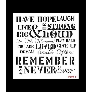 Cadence Home Decor HDM-57 Midi Stencil 25x25 cm Boyama Şablonu