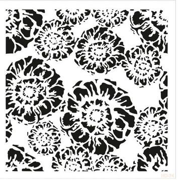 Cadence Home Decor HDM-74 Midi Stencil 25x25 cm Boyama Şablonu