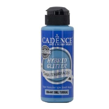 Cadence Hybrid Glitter Multisurface HSG-041 Turkuaz Simli 120 ml Akrilik Boya