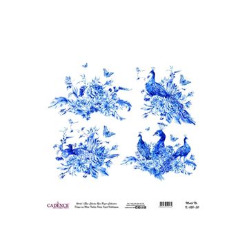 Cadence K-020 30x30 Dünya'nın Mavi Tonları Pirinç Dekopaj