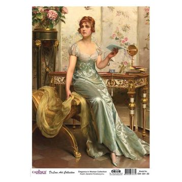 Cadence Kadın Zarafeti Koleksiyonu EW01 30x42 cm Pirinç Dekupaj Kağıdı