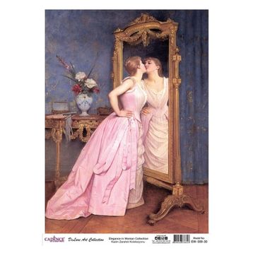 Cadence Kadın Zarafeti Koleksiyonu EW09 30x42 cm Pirinç Dekupaj Kağıdı