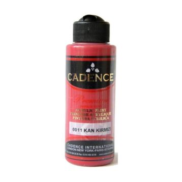 Cadence Kırmızı Su Bazlı 120 ml Ahşap Akrilik Boya