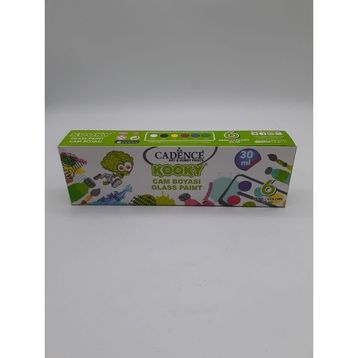 Cadence Kookky 30 ml 6 Renk Cam Boyası Seti