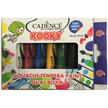 Cadence Kooky 15 ml 6'lı Guaj Boya