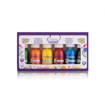 Cadence Kooky Metalik Sprey 50 ml 6'lı Kumaş Boyası