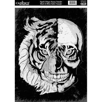 Cadence KTS-015 Siyah-Beyaz Kumaş Transfer