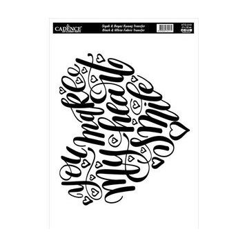 Cadence KTS-019 Siyah-Beyaz Kumaş Transfer