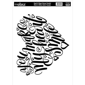 Cadence KTS-019 Siyah-Beyaz Kumaş Transfer