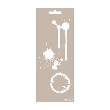Cadence MU27 10x25 cm Mix Media Stencil Şablon