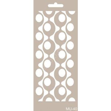 Cadence MU40 10x25 cm Mix Media Stencil Şablon