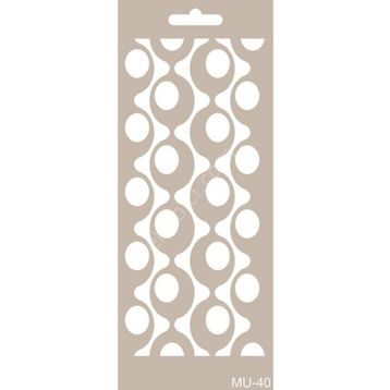 Cadence MU40 10x25 cm Mix Media Stencil Şablon