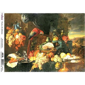 Cadence Natürmort Koleksiyonu SL016 30x42 cm Pirinç Dekupaj Kağıdı