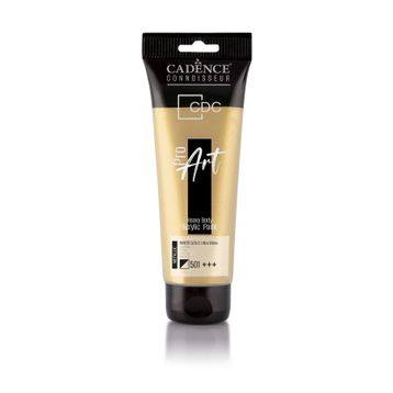 Cadence PRD-501 Beyaz Altın 120 ml Proart Heavy Body Metalik Ultra Parlak Akrilik Boya