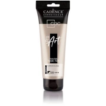 Cadence PRD-518 Platin 120 ml Proart Heavy Body Metalik Ultra Parlak Akrilik Boya