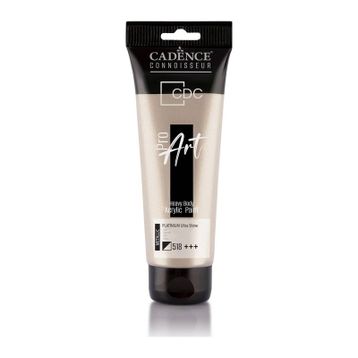 Cadence PRD-518 Platin 120 ml Proart Heavy Body Metalik Ultra Parlak Akrilik Boya