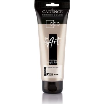 Cadence PRD-518 Platin 120 ml Proart Heavy Body Metalik Ultra Parlak Akrilik Boya