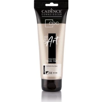 Cadence PRD-518 Platin 120 ml Proart Heavy Body Metalik Ultra Parlak Akrilik Boya